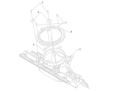 Chute Adapter Assembly Diagram and Parts List for 31A-2M1EB00 2022 Yard Machines Snow Blower